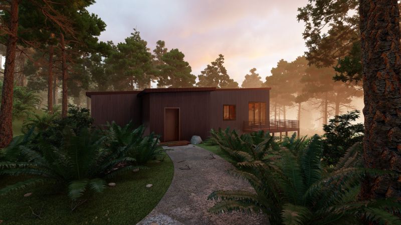 Woodland Cabin — Design & 3D renders by SAFE Engineering Solutions — view 2